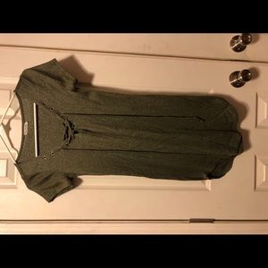 Mini dress, criss cross front